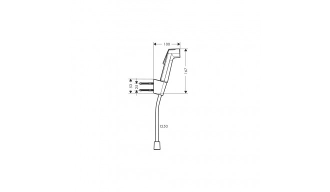 Hansgrohe 29238700, matt valge bidee dušš