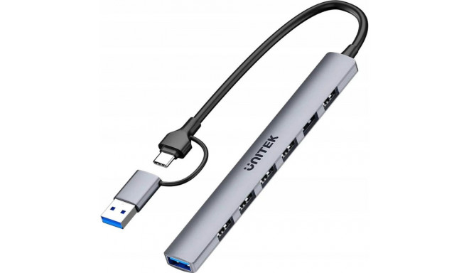 USB HUB Unitek H1209A 7x USB-A 2.0 3.0 (H1209AGY01)