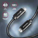 Axagon andmeside- ja laadimiskaabel USB4 Gen 3x2, 1 m | BUCM432-CM10AB | USB Type C - USB Type C