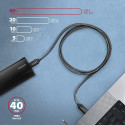 Axagon andmeside- ja laadimiskaabel USB4 Gen 3x2, 1 m | BUCM3-CM15AB | USB Type C - USB Type C