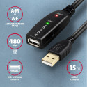 Axagon USB kordaja kaabel, 15 m | ADR-215 | USB Type A - USB Type A