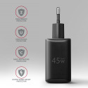 Axagon GaN seinalaadija 2x porti (USB-A + USB-C), PD3.0/PPS/QC4+/SFC2.0/AFC/SCP/FCP/Apple, 45W | ACU