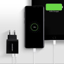 Axagon dual seinalaadija 240V/2x USB port QC3.0/AFC/FCP ja 5V-1.2A, 24W | ACU-QS24