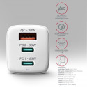 Axagon GaN seinalaadija 3x porti (USB-A + 2x USB-C), 65 W | ACU-DPQ65W