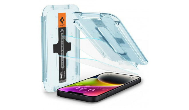karastatud klaas Spigen Glas.TR "EZ FIT" iPhone 16e/14/13/13 Pro jaoks 2 tk