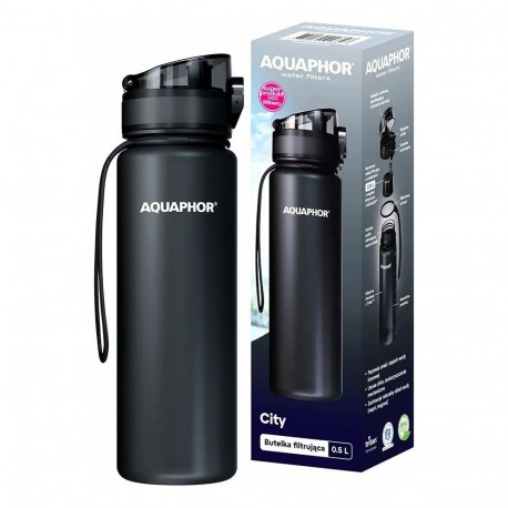 Aquaphor City Filter Bottle 500 ml black