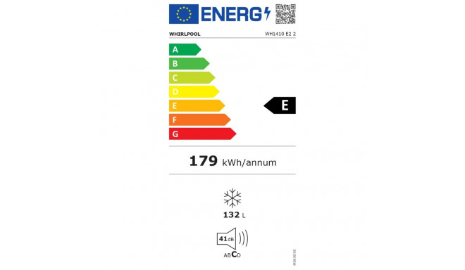 Whirlpool sügavkülmik WH1410 E2 2 energiatõhususe klass E vabaltseisev 86,5 cm 132 l valge