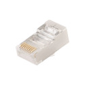Cablexpert varjestatud modulaarne CAT6 pistik 30u" kullatud, 10 tk kotis | PLUG6SP/10 | läbipaistev/