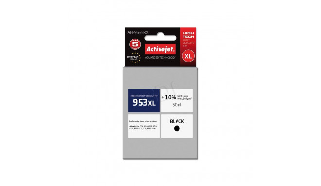 Activejet AH-953BRX (replacement HP 953XL L0S70AE; Premium; 50 ml; Black)