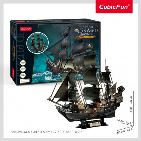 CUBICFUN 3D puzzle with LED Queen Anne´s Revenge