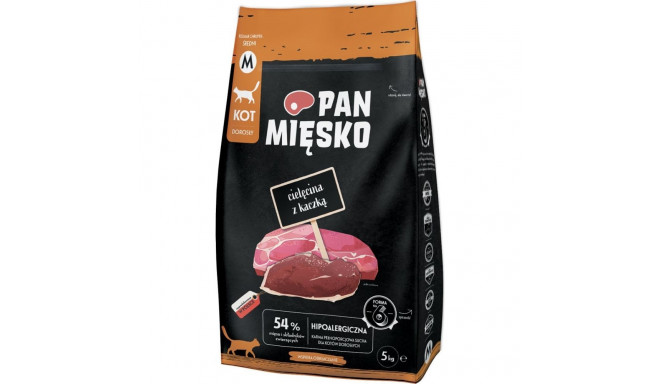 Pan Mięsko kuiv kassitoit vasikaliha pardiga (täiskasvanud) krõbinad M 5kg