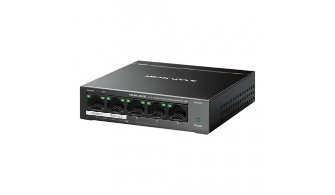 Mercusys MS105GP 5-Port Gigabit Desktop Switch with 4-Port PoE+