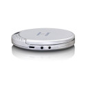 Lenco CD-201SI Portable CD Player with Audiobook and Charging Function, Silver