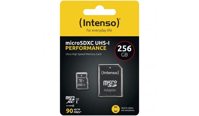 Intenso microSD-Card Class10 UHS-I 256GB memory card