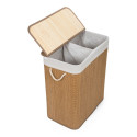 Laundry box with divider G21 63555163, 105l, bamboo