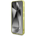 Case Guess 4G Glitter Triangle Buttons MagSafe for Samsung Galaxy S25 pruun