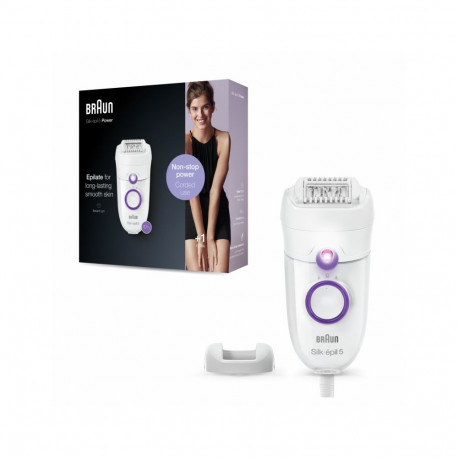 Braun SE5505P Silk-epil valge epilaator