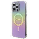 Guess GUHMP15LHITSP iPhone 15 Pro 6.1" roosa kõvakorpus IML iridescent MagSafe