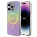 Guess GUHMP15LHITSP iPhone 15 Pro 6.1" roosa kõvakorpus IML iridescent MagSafe
