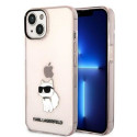 Karl Lagerfeld KLHCP14SHNCHTCP iPhone 14/ 15 / 13 6.1" roosa kõvakaaneline Ikonik Choupette