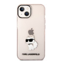 Karl Lagerfeld KLHCP14SHNCHTCP iPhone 14/ 15 / 13 6.1" roosa kõvakaaneline Ikonik Choupette
