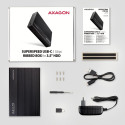 Axagon ribitud alumiiniumist USB 3.2 Gen 1 - SATA 6G väline karp 3.5" HDD jaoks | EE35-GTR