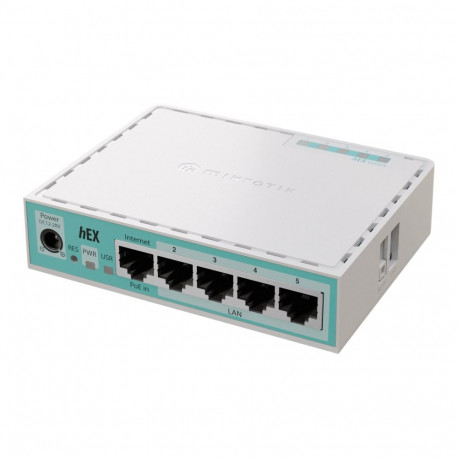 MikroTik RouterBOARD hEX E50UG 10/100/1000 Mbit/s Ethernet LAN (RJ-45) pordid 5 võrguseadmel võrgusi