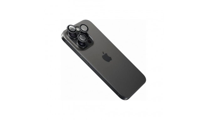Fikseeritud kaamera klaas | Apple | iPhone 16 Pro/16 Pro Max | Karastatud klaas | Must