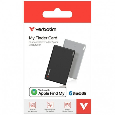 Verbatim My Finder Card Bluetooth Black Silver/Black Silver - Tracking Device 2pcs MYFCR-0