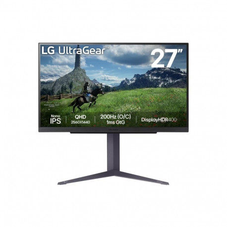 LG 27GS85Q-B 27" IPS QHD 16:9 180 Hz 1 ms 2560 x 1440 pikslit 400 cd/m² 2 HDMI-porti