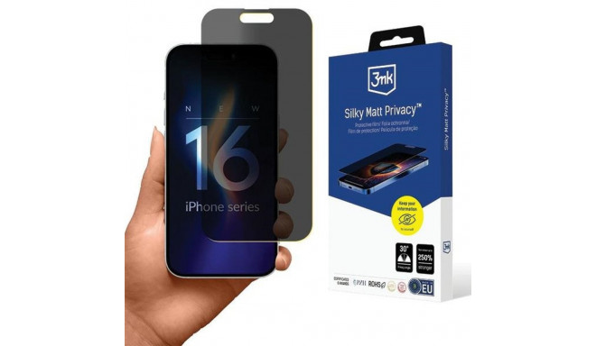 3MK Silky Matt Privacy iPhone 16 Plus 6.7" privaatsuskile