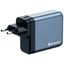 Verbatim GaN 140W seinalaadija 3xUSB-C/USB-A + EL/UK/US adapter GNC-140 32203