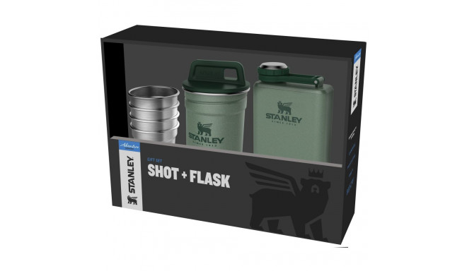 Stanley kinkekomplekt Adventure viinapitsid 4 tk 50 mL ja blaske 0,23 L roheline 2801883034