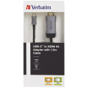 Verbatim adapter USB-C - HDMI 4K 1,5m alumiinium 49144