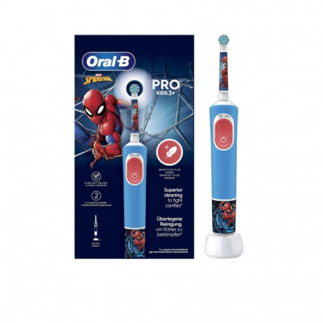 Oral-B elektriline hambahari Vitality PRO Kids Spiderman laetav lastele 1 harjapea 2 harjamisrežiimi