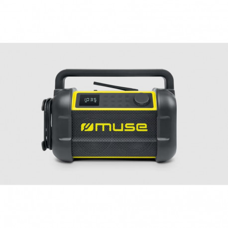 Muse ehitusraadio M-928 BTY kaasaskantav veekindel Bluetooth, must/kollane