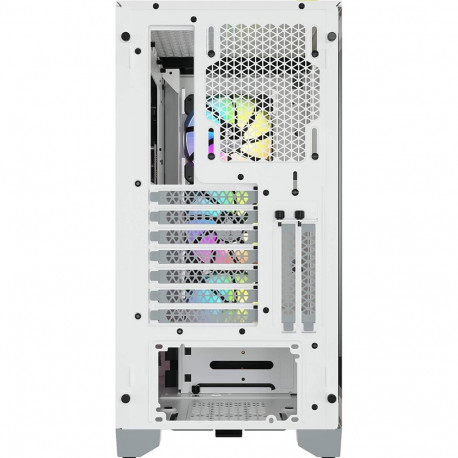 Corsair | Tempered Glass Mid-Tower ATX Case | iCUE 4000X RGB | Side window | White | Mid-Tower | Pow