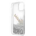 Guess GUHCP12LGLVSSI iPhone 12 Pro Max 6.7" hõbedane kõvakorpus glitter vintage script