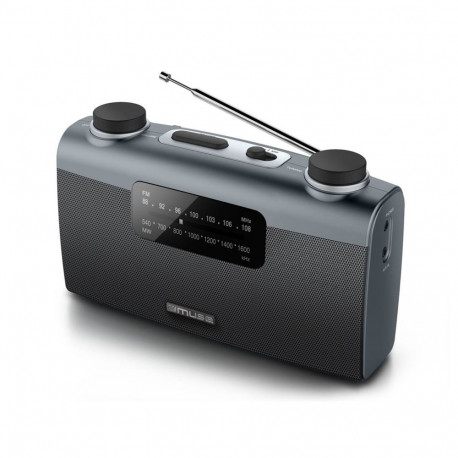 Muse kaasaskantav analoograadio M-058 R, must, hall
