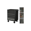 Bahco tool cart with 214 pieces black with 6 drawers