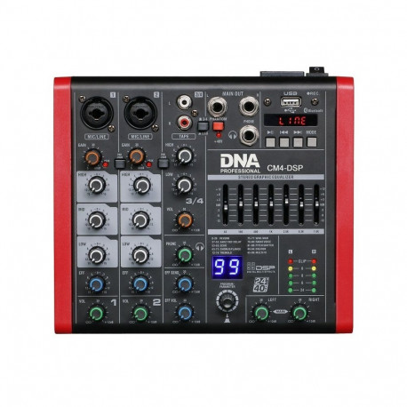 DNA CM4-DSP USB MP3 Bluetooth Phantom Audio Mixer