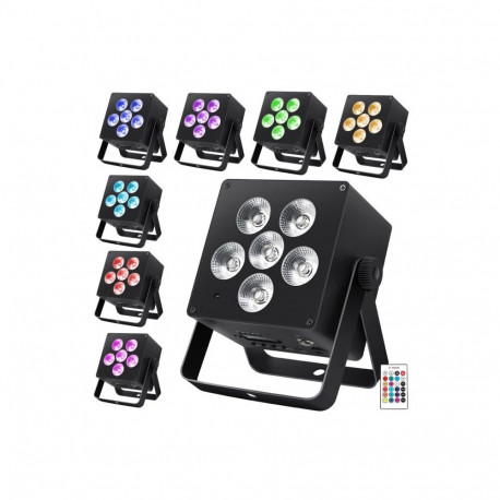 Battery-powered LIGHT4ME ACCU PAR RGBWA-UV floodli