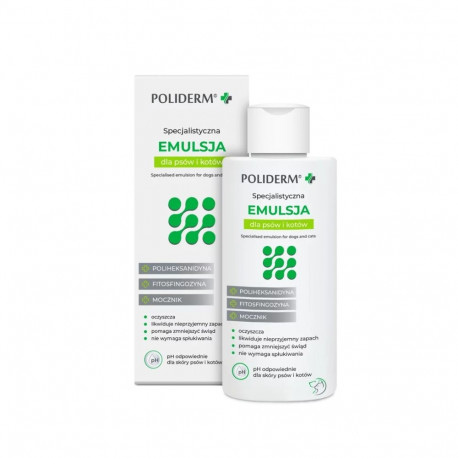 JM SANTE Poliderm - emulsioon põletikule kalduvale nahale koertele ja kassidele – 140 ml