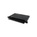 Qoltec 54480 Fiber optic switch board on sliding ODF rail | 24 ports | SC / SX