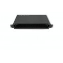 Qoltec 54480 Fiber optic switch board on sliding ODF rail | 24 ports | SC / SX