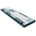 Montech MKey keyboard Gaming USB Grey, Light Blue, White