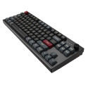 Montech MKey TKL klaviatuur gaming USB burgundia, tumehall