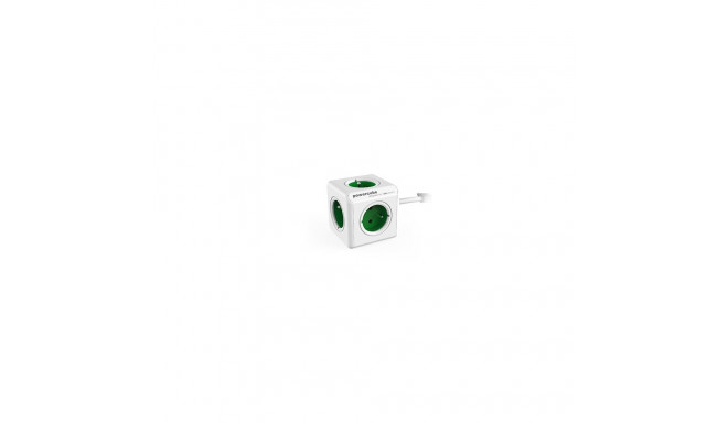 Allocacoc PowerCube Extended Type E voolujaotus 1,5 m 5 AC pistikupesa siseruumides roheline