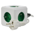Allocacoc PowerCube Extended Type E voolujaotus 1,5 m 5 AC pistikupesa siseruumides roheline
