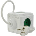 Allocacoc PowerCube Extended Type E voolujaotus 1,5 m 5 AC pistikupesa siseruumides roheline
